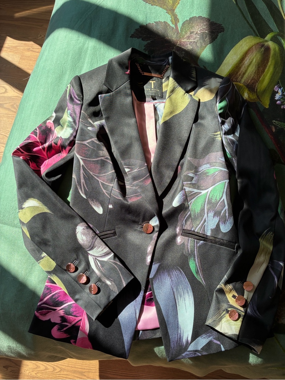 Ted Baker Black Floral-Print Women's Blazer